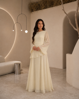 Ayla Butter Yellow Ruffle Maxi Dress