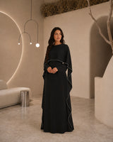 Noor Black Pearl Cape Abaya