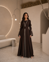 Dalia Chocolate Brown Kimono Abaya
