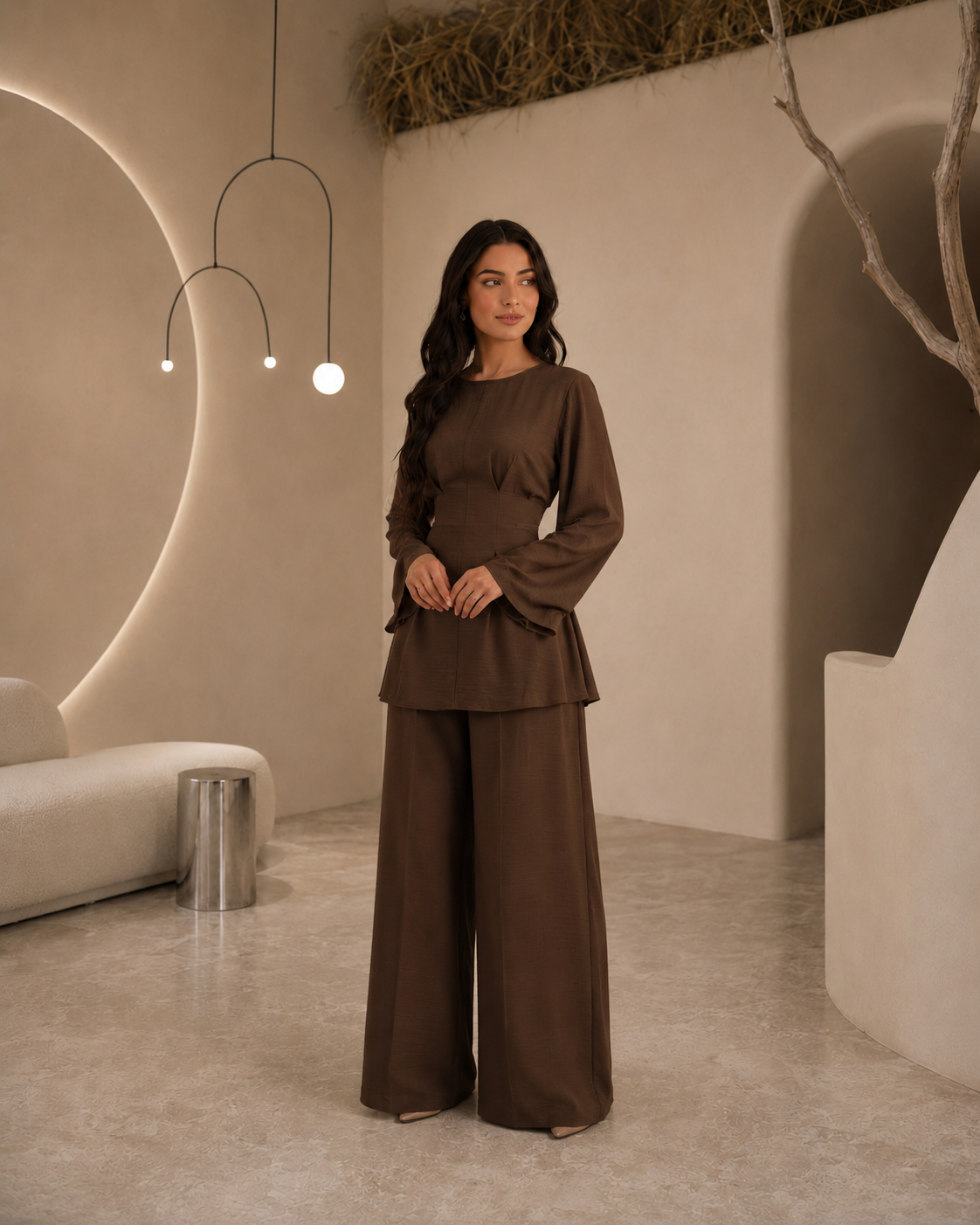 Rania Chocolate Brown Co Ord Set