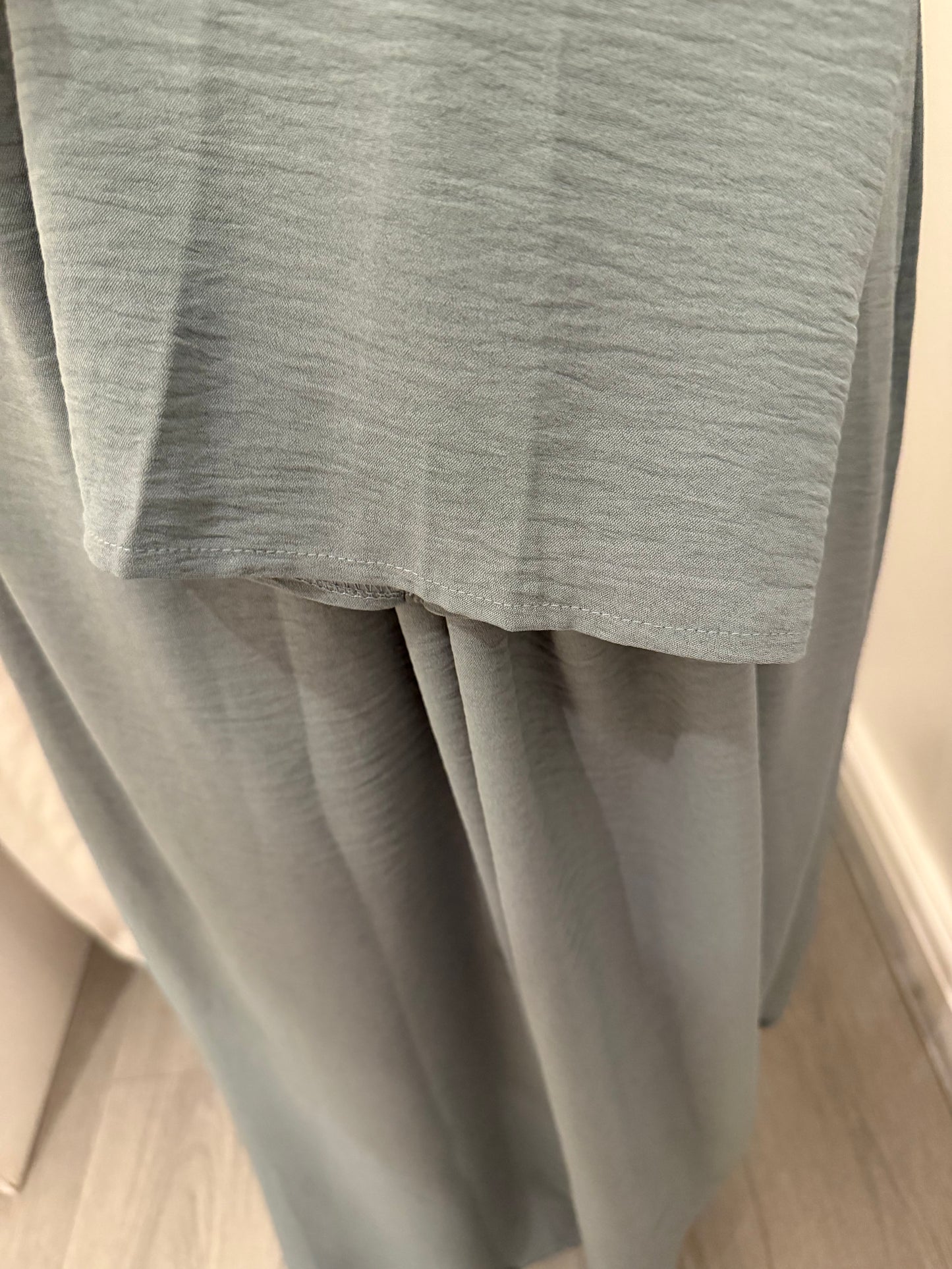 Charcoal Grey Ruched Waist Linen Maxi Dress