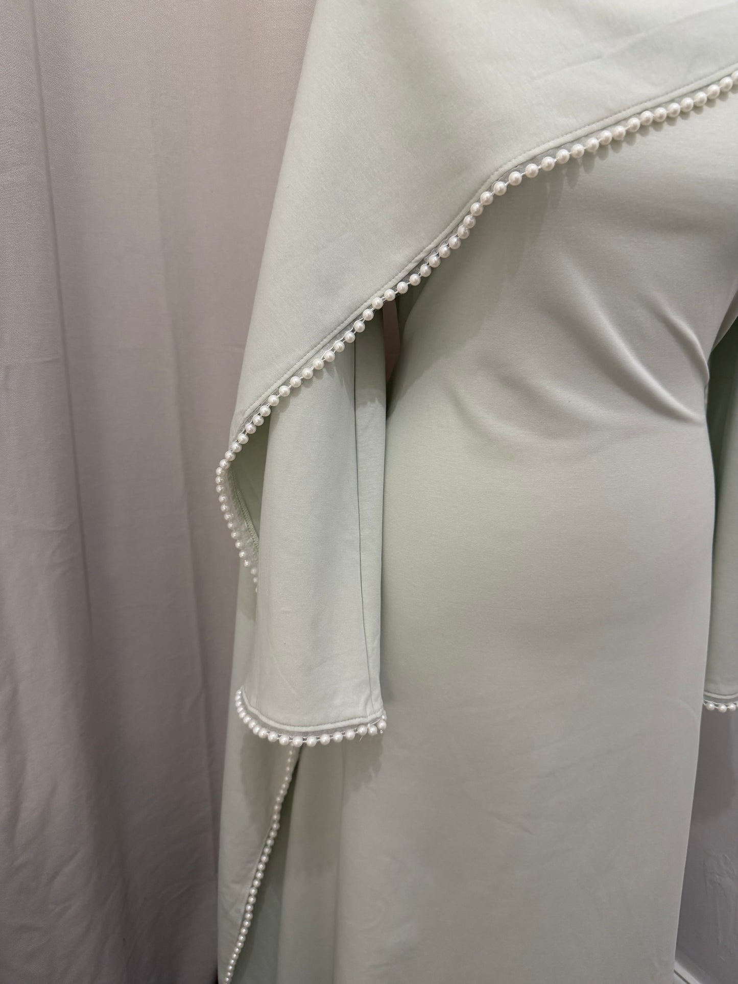 Pearl Cape Abaya Maxi Dress