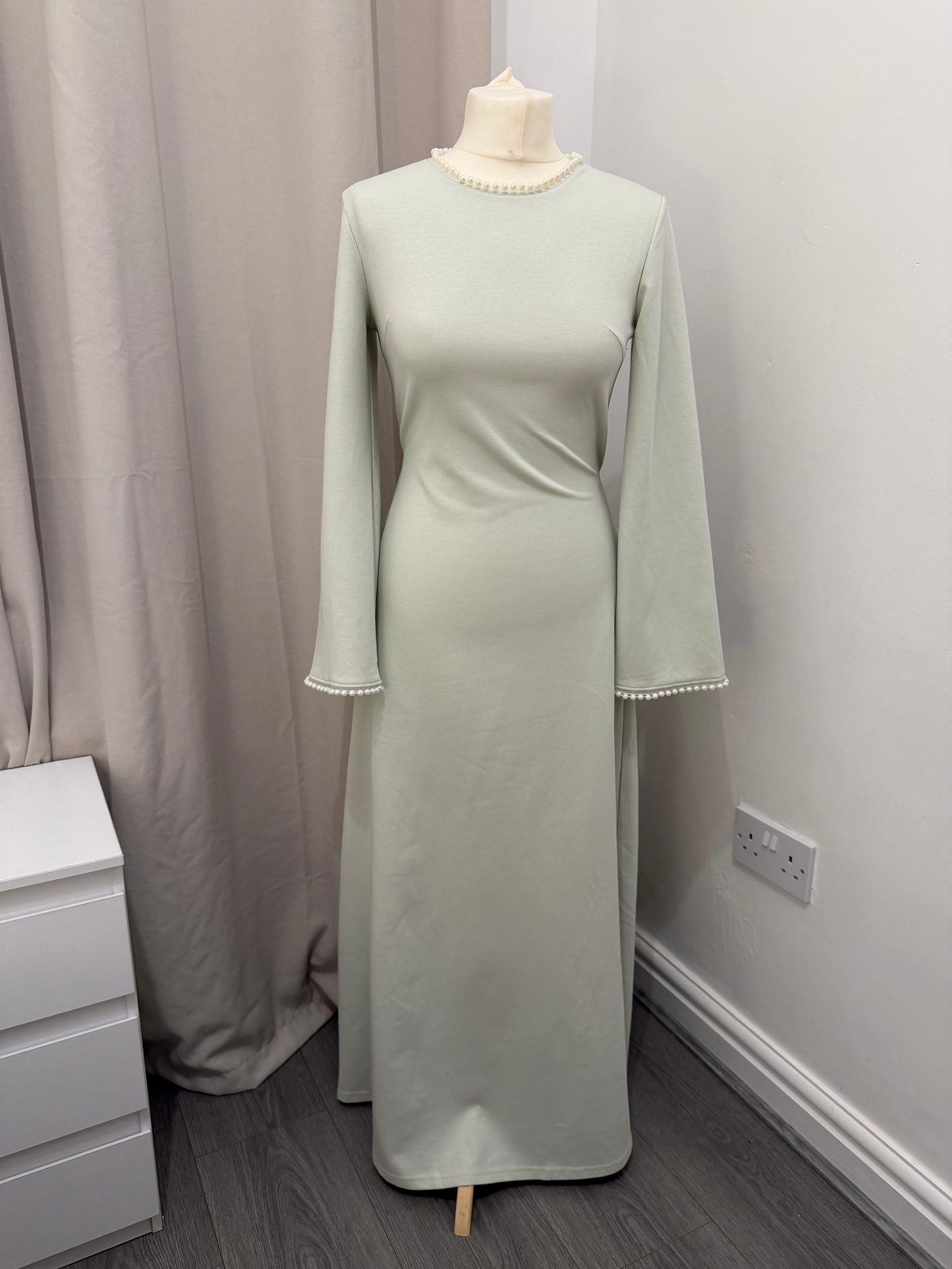 Pearl Cape Abaya Maxi Dress