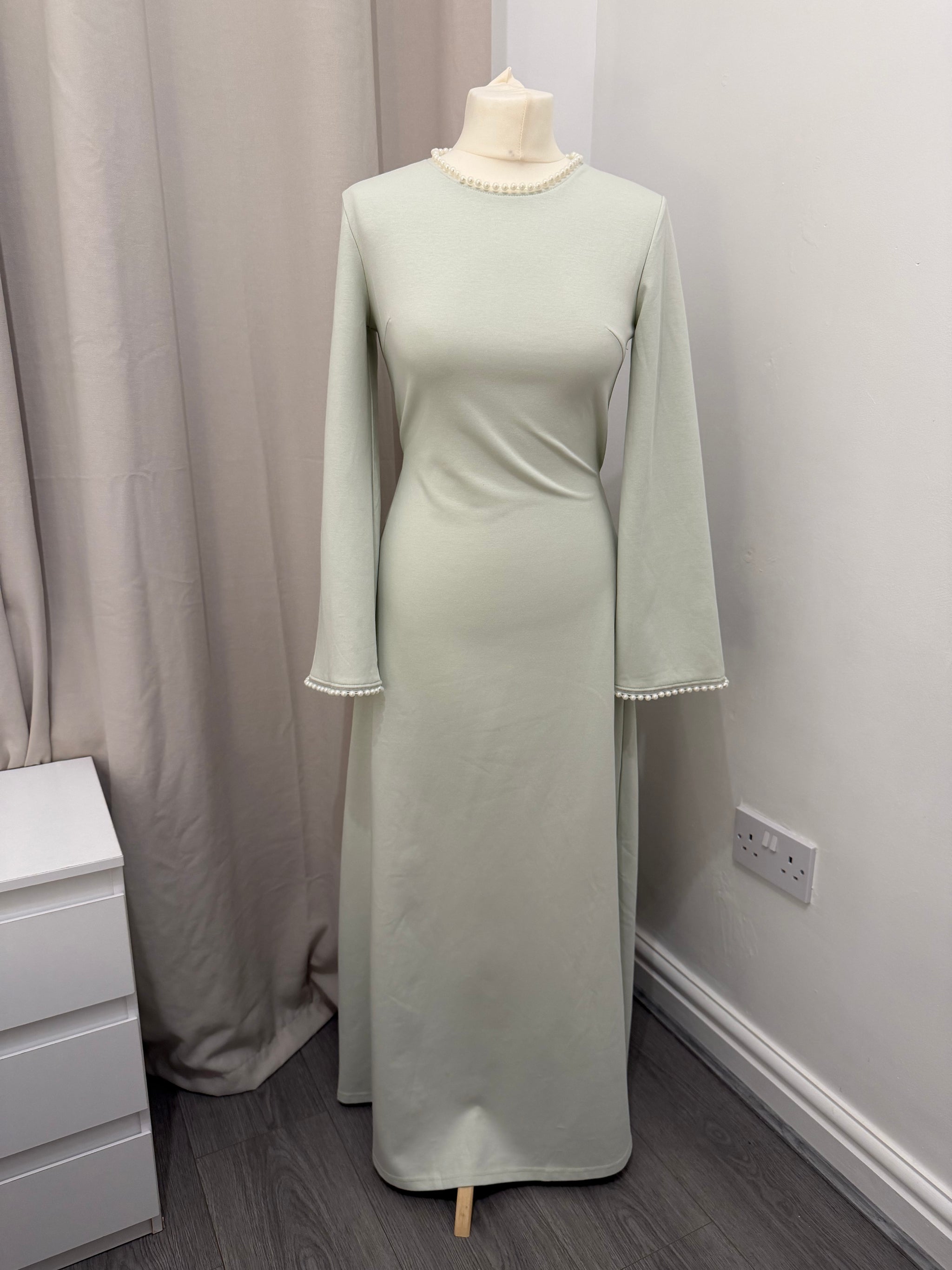 Pearl Cape Abaya Maxi Dress