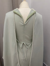 Pearl Cape Abaya Maxi Dress