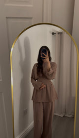 Tie Back Co Ord Set Wide Leg Pants