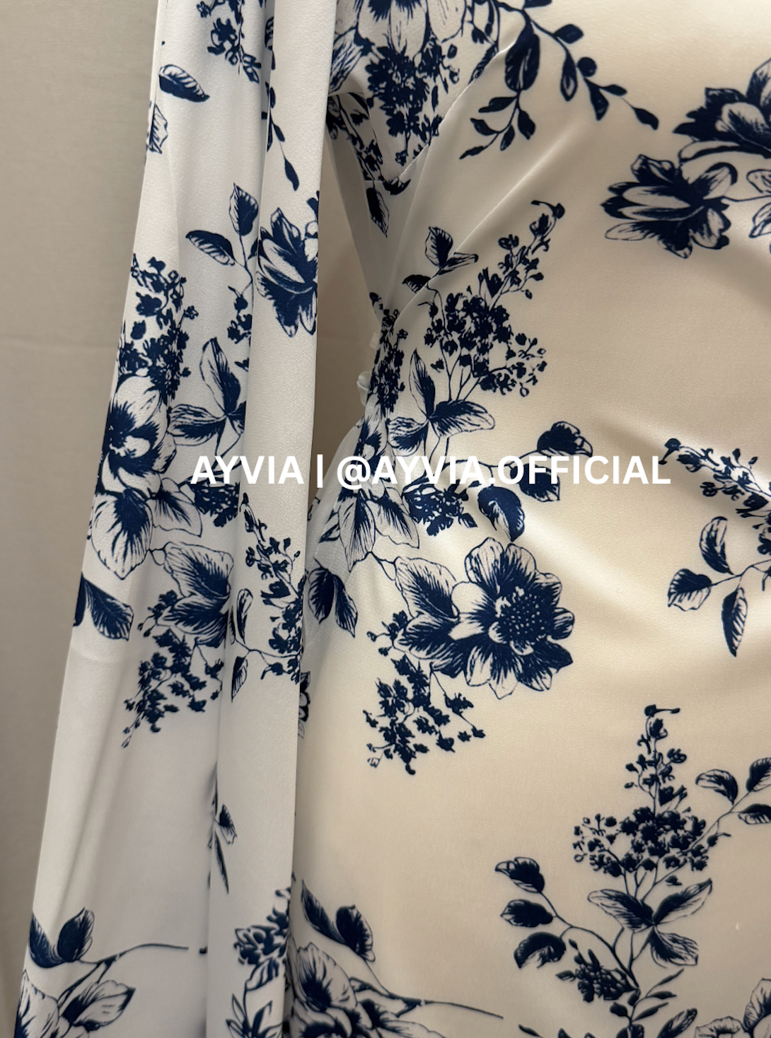 Yasmin Blue Floral Abaya