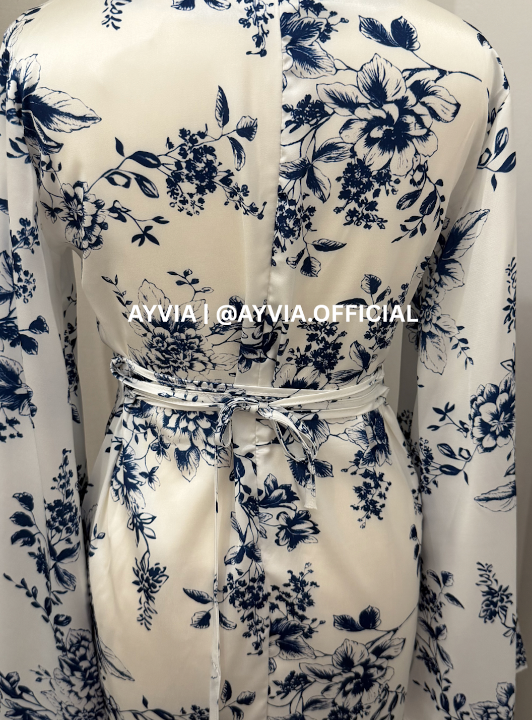 Yasmin Blue Floral Abaya