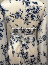 Yasmin Blue Floral Abaya