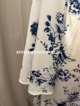 Yasmin Blue Floral Abaya