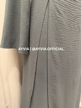 Safa Charcoal Grey Ruched Maxi Dress