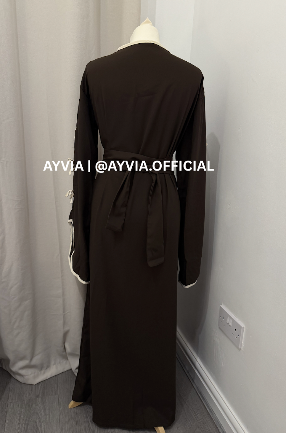 Dalia Chocolate Brown Kimono Abaya