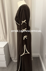 Dalia Chocolate Brown Kimono Abaya