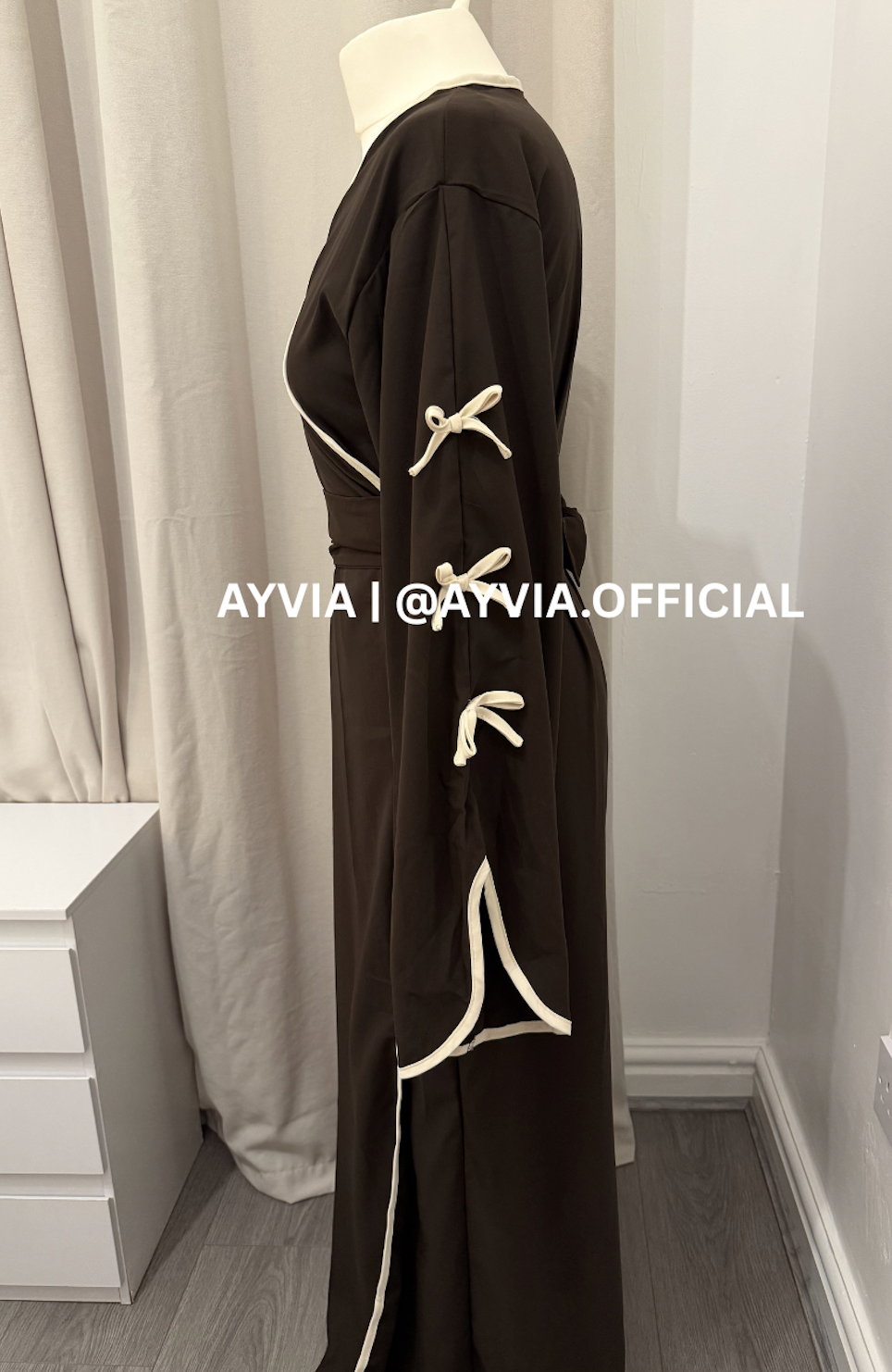 Dalia Chocolate Brown Kimono Abaya