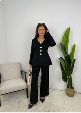 Nayla Gold Button Tailored Co Ord Set
