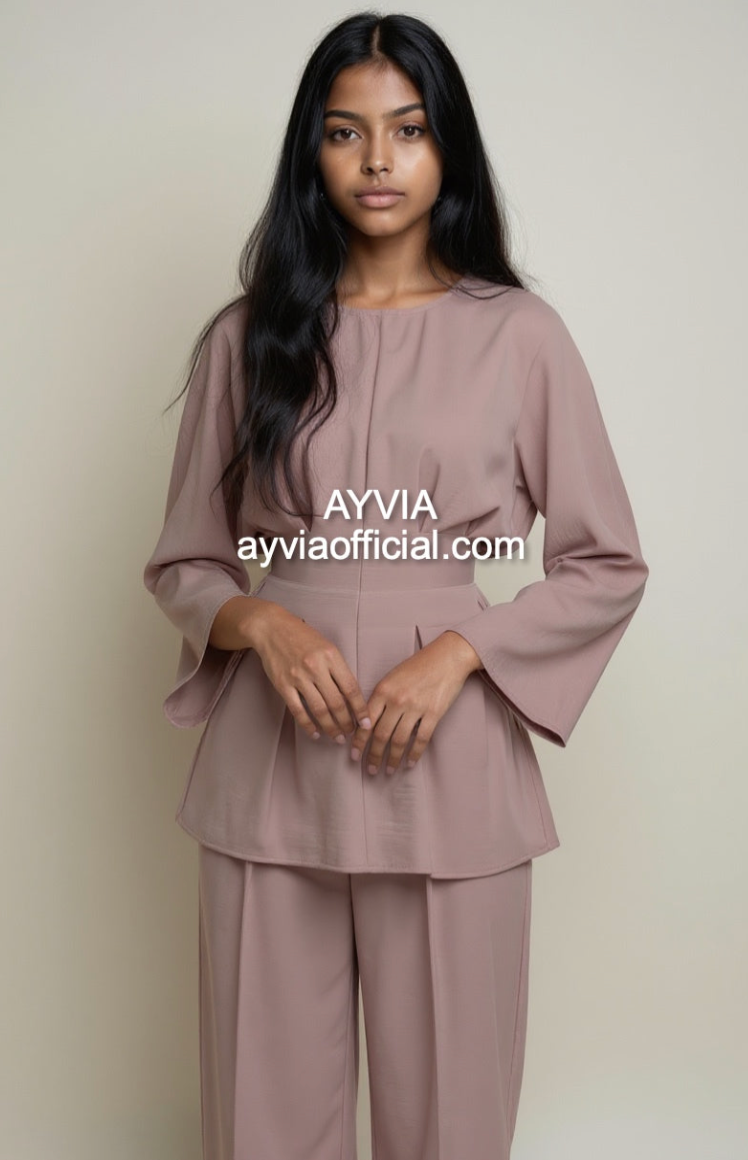 Tie Back Co Ord Set Wide Leg Pants