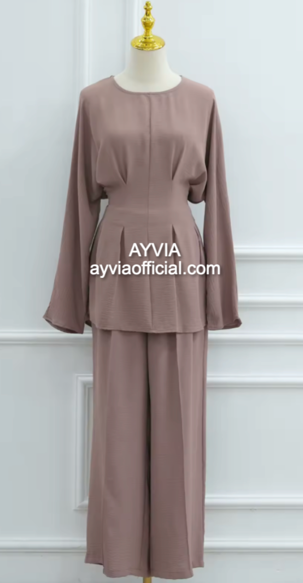 Tie Back Co Ord Set Wide Leg Pants