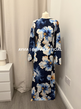 Layla Navy Floral Abaya