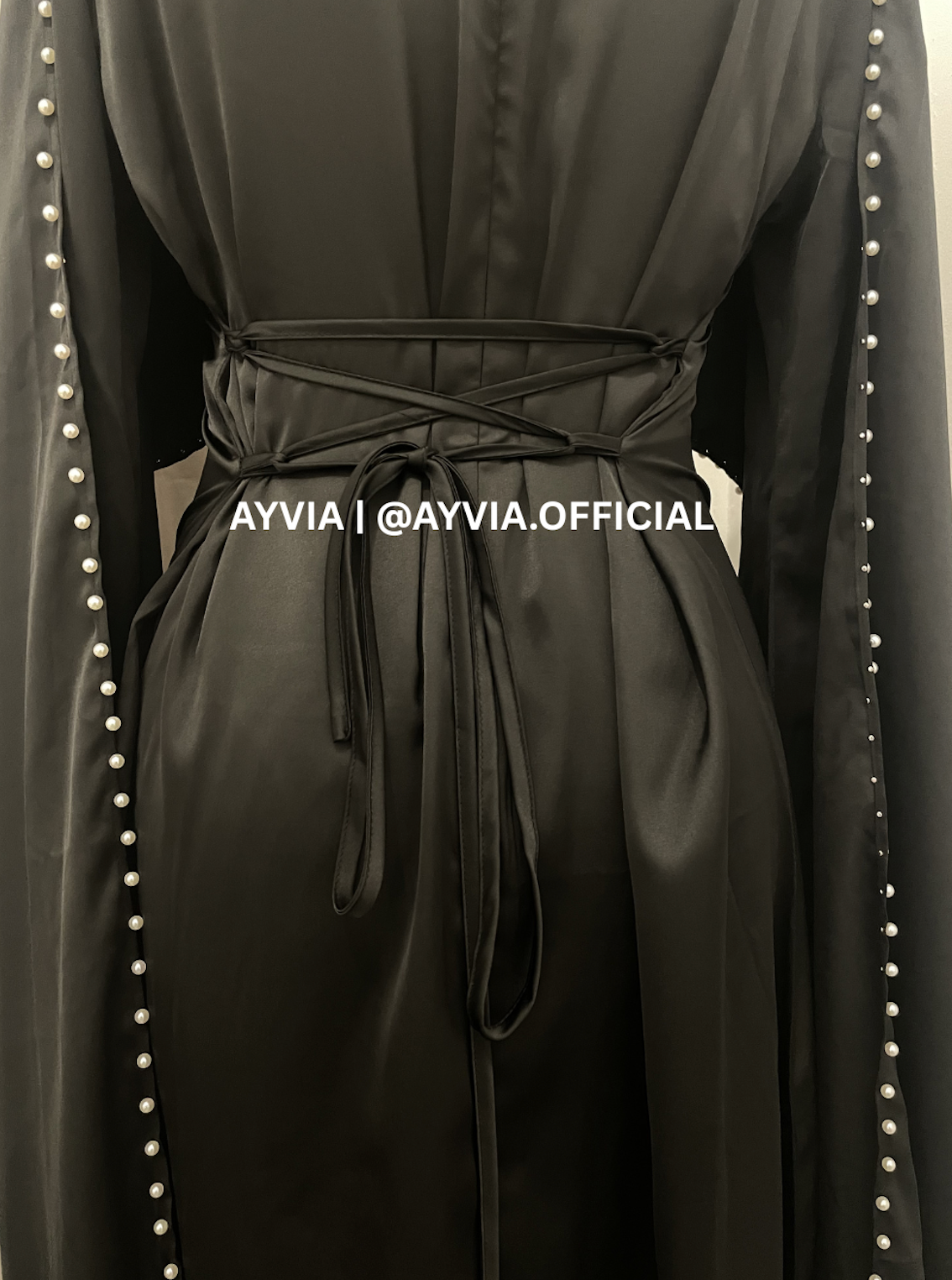 Noor Black Pearl Cape Abaya