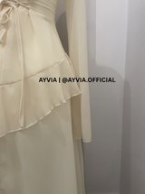 Ayla Butter Yellow Ruffle Maxi Dress