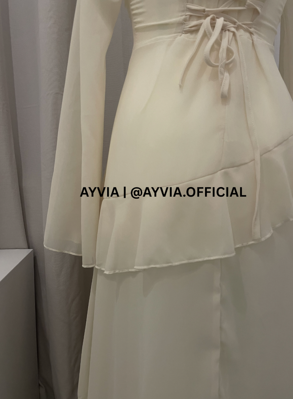 Ayla Butter Yellow Ruffle Maxi Dress