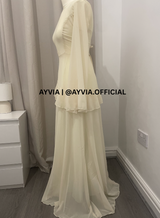 Ayla Butter Yellow Ruffle Maxi Dress
