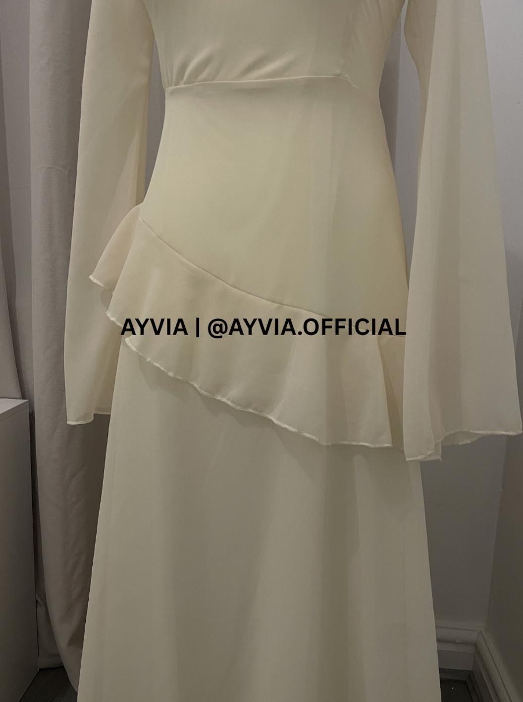 Ayla Butter Yellow Ruffle Maxi Dress